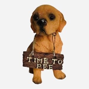 Dog Mate Cute Puppy Figurine Time To Pee Dog Statue Labrador Dog Sculpture